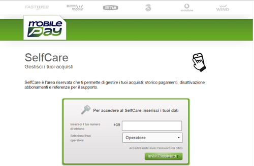 selfcare mobilepay login